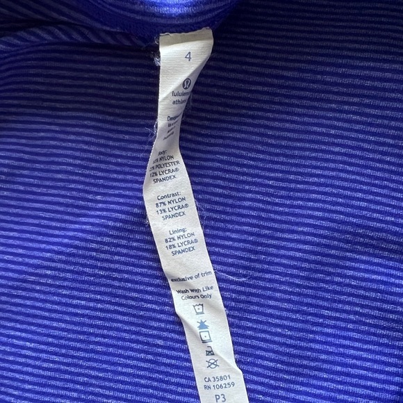 Lululemon In Stride Jacket Tonka Stripe Pigment Blue Size 4 - Picture 6 of 7